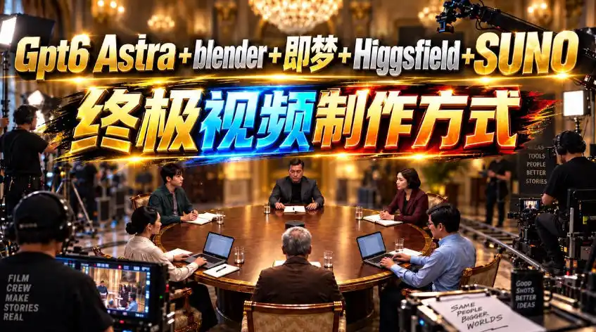 GPT-6 Astra+Blender+即梦+Higgsfield+Suno=终极视频制作方式！-翻身路网创