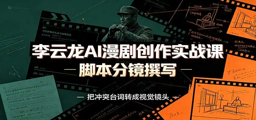 李云龙AI漫剧创作实战课：角色人设还原，脚本分镜撰写，AI漫剧成片完整制作教学-翻身路网创