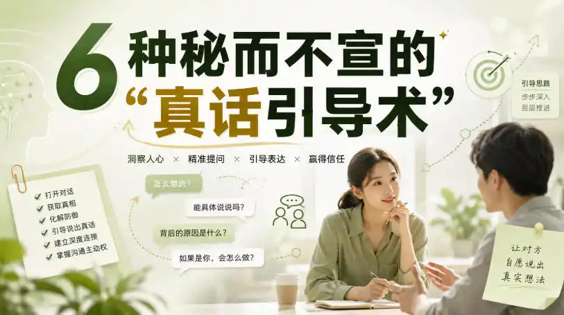 付费文章：6种秘而不宣的“真话引导术”-翻身路网创