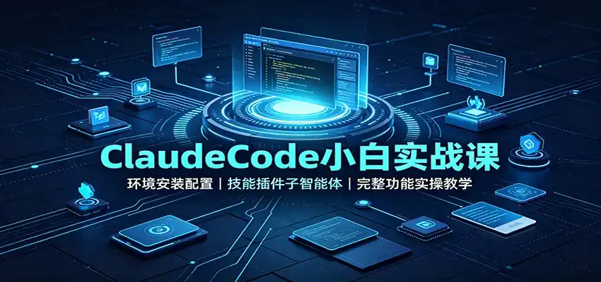 ClaudeCode小白实战课：环境安装配置，技能插件子智能体，完整功能实操教学-翻身路网创