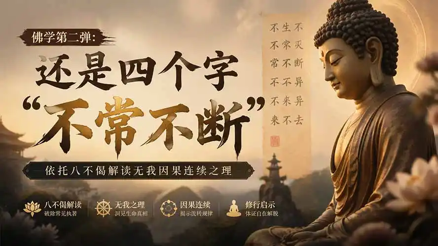 付费文章：佛学第二弹：还是四个字“不常不断”依托八不偈解读无我因果连续之理-翻身路网创