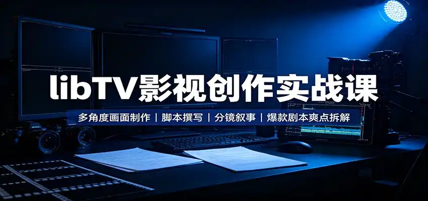 libTV影视创作实战课：多角度画面制作，脚本撰写，分镜叙事，爆款剧本爽点拆解-翻身路网创