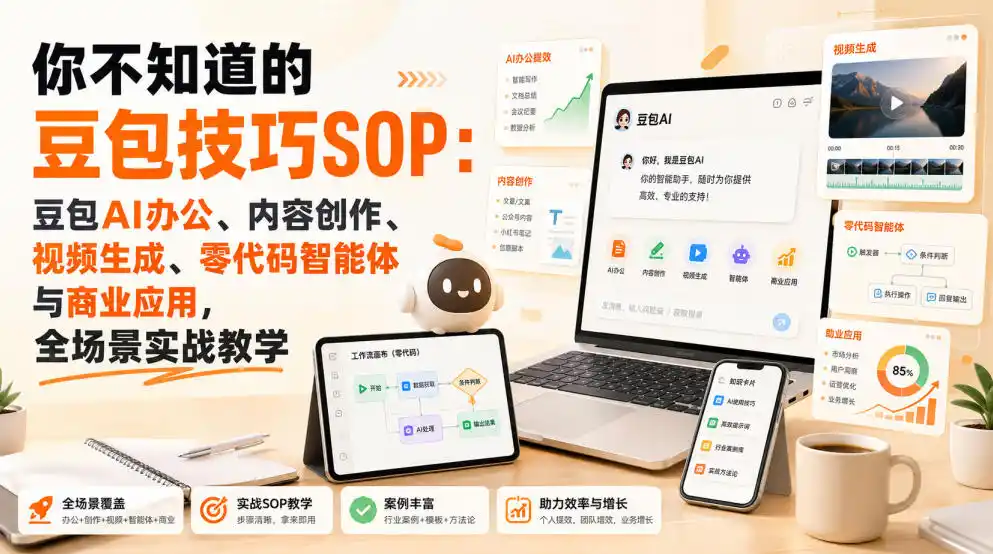 你不知道的豆包技巧SOP：豆包AI办公、内容创作、视频生成、零代码智能体与商业应用，全场景实战教学-翻身路网创