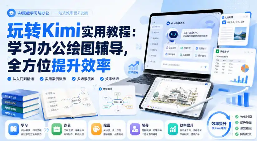 玩转Kimi实用教程：学习办公绘图辅导，全方位提升效率-翻身路网创