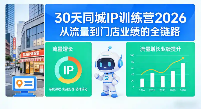 30天同城IP训练营2026年,从流量到门店业绩的全链路(0808更新)-翻身路网创