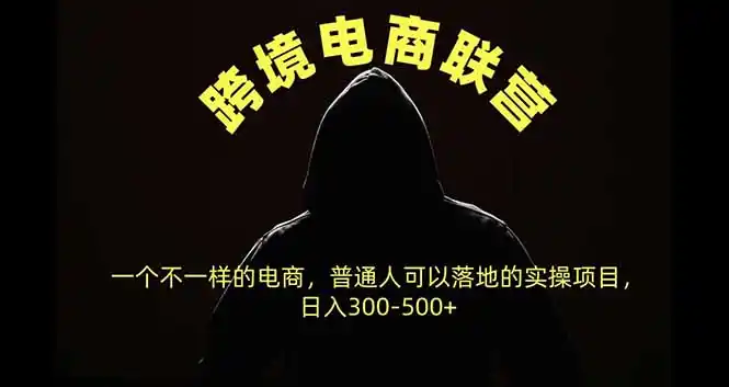 跨境电商联营，一个不一样的电商，普通人可操作日入300-500+-翻身路网创
