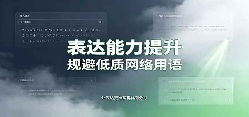 表达能力提升：语言塑造思想逻辑，规避低质网络用语，强化心智感知-翻身路网创