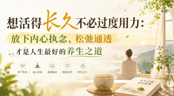 付费文章：想活得长久不必过度用力：放下内心执念，松弛通透才是人生最好的养生之道-翻身路网创