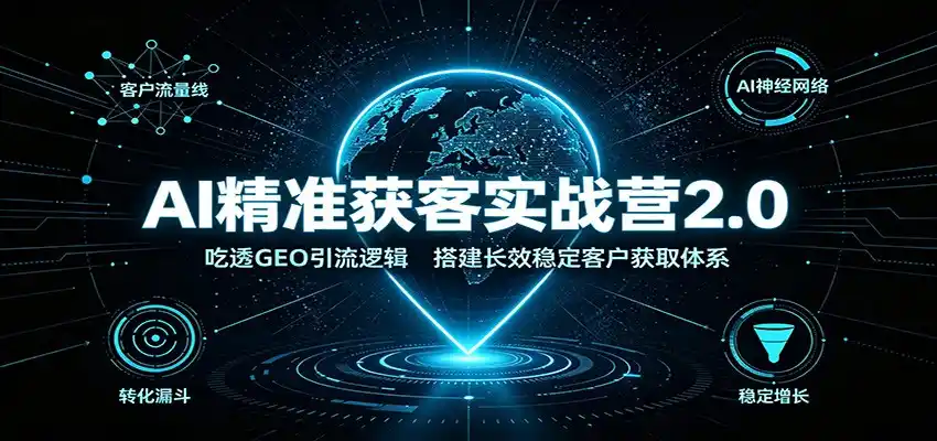 AI精准获客实战营2.0：吃透GEO引流逻辑，搭建长效稳定客户获取体系-翻身路网创
