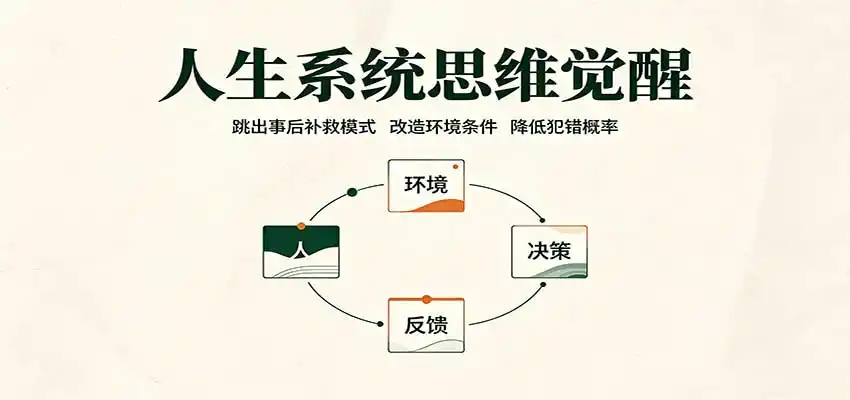 人生系统思维觉醒：跳出事后补救模式，改造环境条件，降低犯错概率-翻身路网创