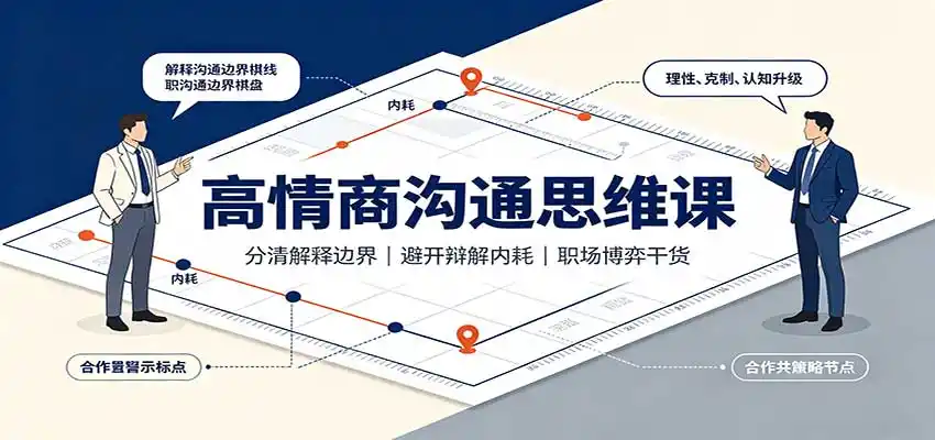 高情商沟通思维课：分清解释边界，避开辩解内耗，职场博弈干货-翻身路网创