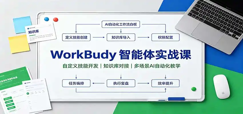 WorkBuddy智能体实战课：自定义技能开发，知识库对接，多场景AI自动化教学-翻身路网创