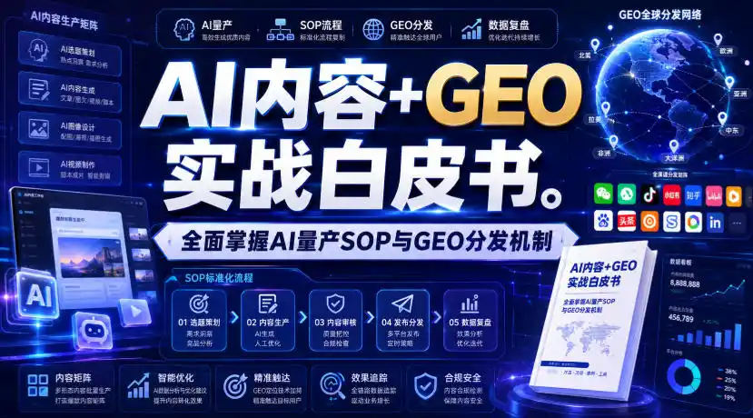 AI内容+GEO实战白皮书，全面掌握AI量产SOP与GEO分发机制【文档】-翻身路网创