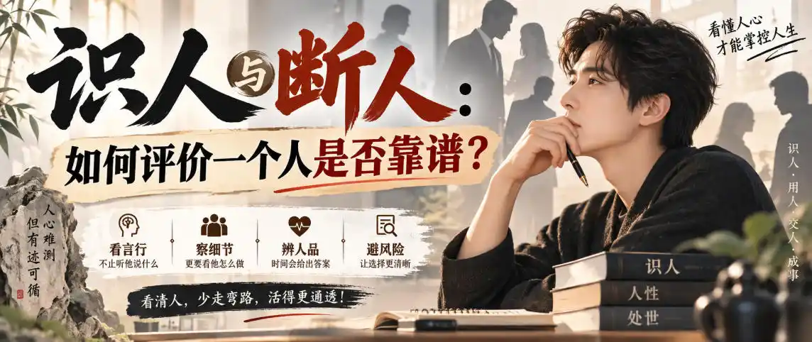 付费文章：识人与断人：如何评价一个人是否靠谱？-翻身路网创