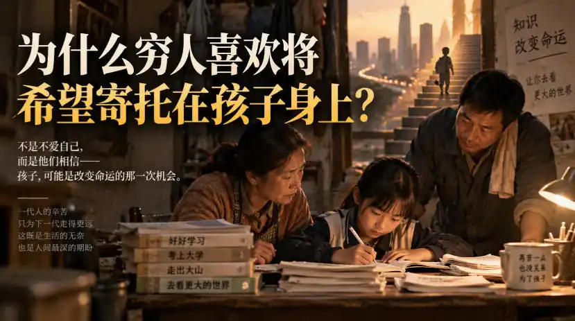 某社群精品文章：为什么穷人喜欢将希望寄托在孩子身上？-翻身路网创