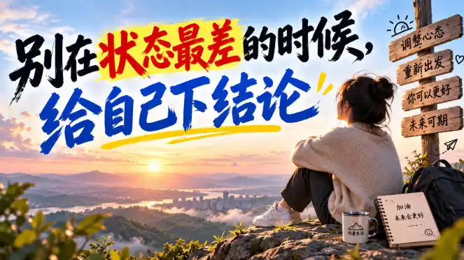 某公众号付费文章：别在状态最差的时候，给自己下结论-翻身路网创