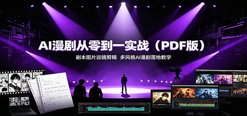 AI漫剧从零到一实战(PDF版)：剧本图片运镜剪辑，多风格AI漫剧落地教学-翻身路网创