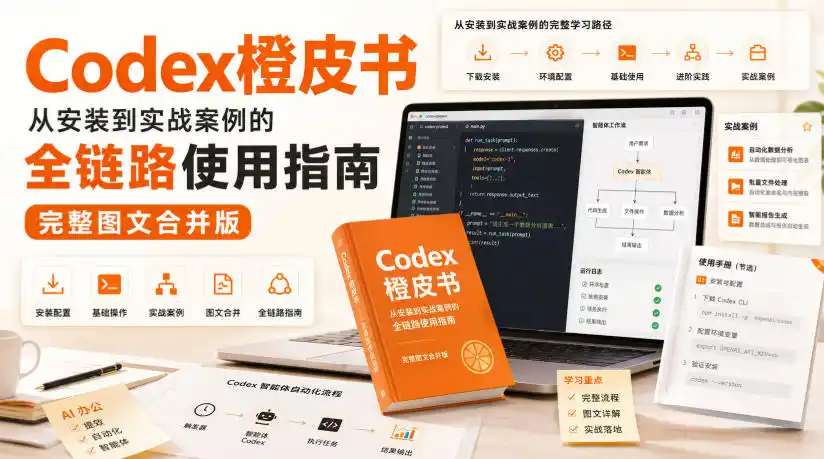 Codex橙皮书，从安装到实战案例的全链路使用指南，完整图文合并版-翻身路网创