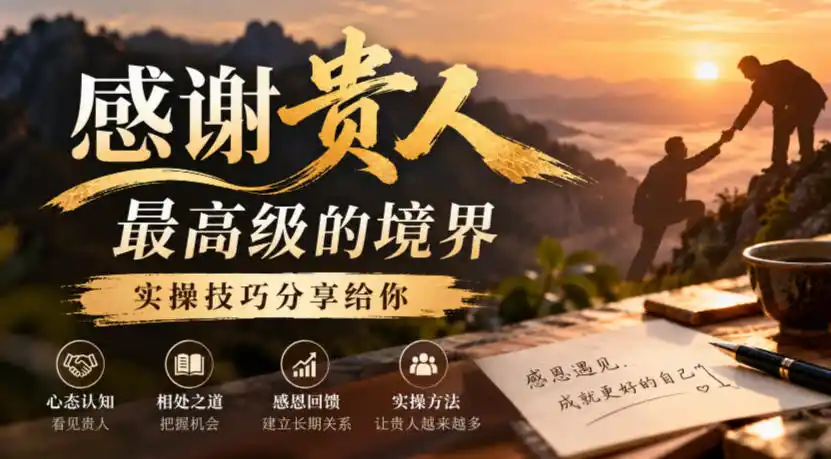 某公众号付费文章：感谢贵人最高级的境界，实操技巧分享给你-翻身路网创
