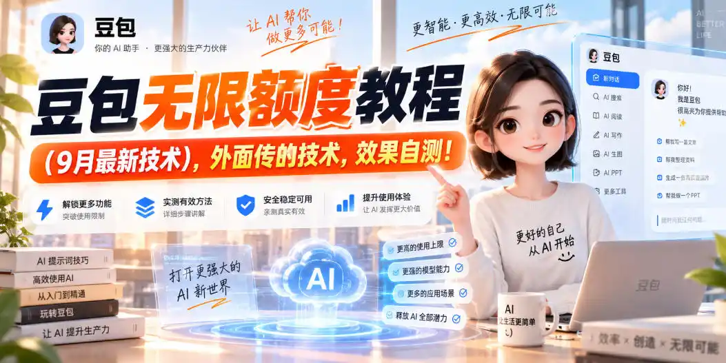 豆包无限额度教程(9月最新技术)，外面传的技术，效果自测！-翻身路网创