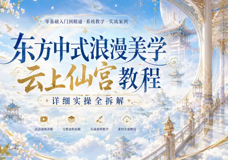 东方中式浪漫美学云上仙宫教程，详细实操全拆解-翻身路网创