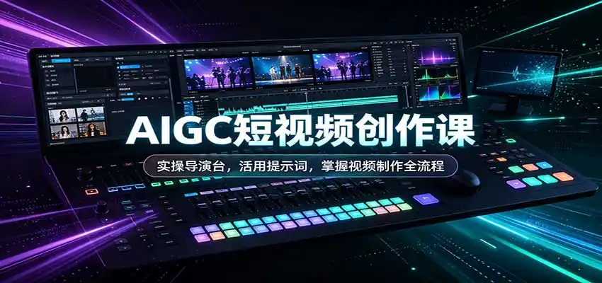 AIGC短视频创作课:实操导演台,活用提示词,掌握视频制作全流程-翻身路网创