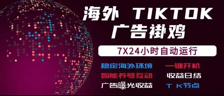 海外TikTok挂G流量变现，7X24自动运行，广告曝光收益，收益日结【揭秘】-翻身路网创