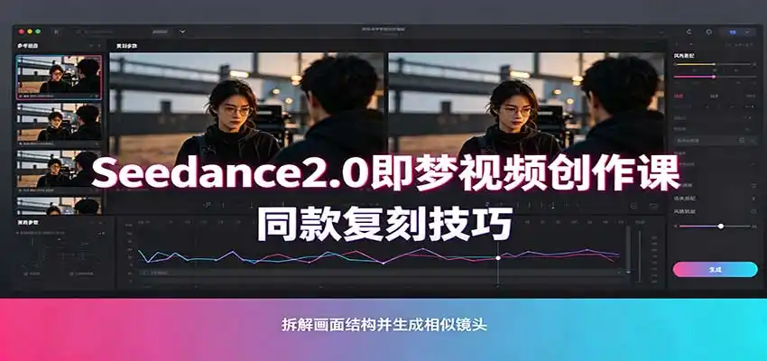 Seedance2.0即梦视频创作课：剧本式视频制作，同款复刻技巧，多行业案例落地教学-翻身路网创