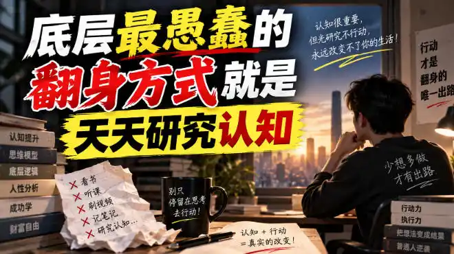 付费文章：底层最愚蠢的翻身方式就是天天研究认知-翻身路网创
