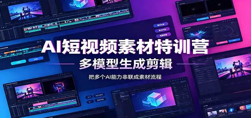 AI短视频素材特训营：Codex本地部署实操，多模型生成剪辑，爆量素材挖掘教学-翻身路网创