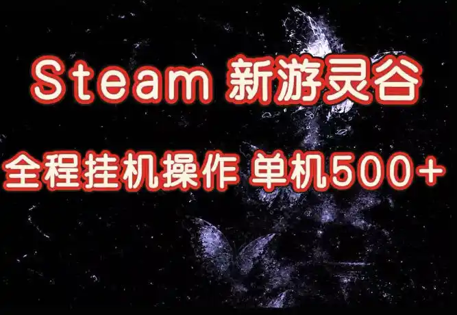 Steam新游灵谷实测，单窗口日入超百，矩阵批量跑号可以放大产出，全套实操思路给到，上手直接做【揭秘】-翻身路网创