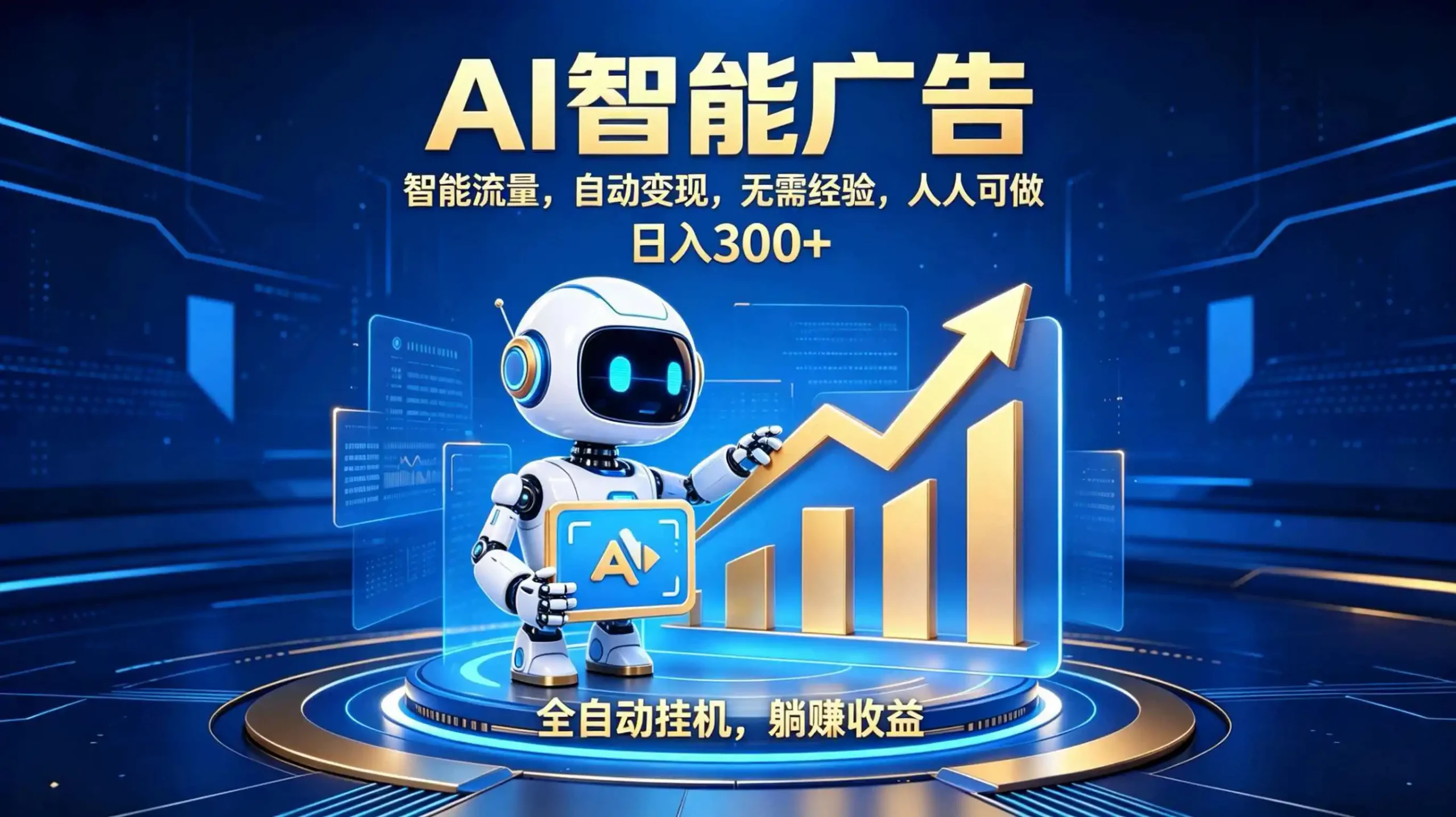 轻资产新赛道,全自动AI广告,打造持续收益-翻身路网创