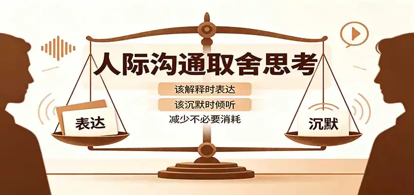 人际沟通取舍思考：分清解释与沉默边界，拿捏职场生活沟通分寸减少情绪内耗-翻身路网创