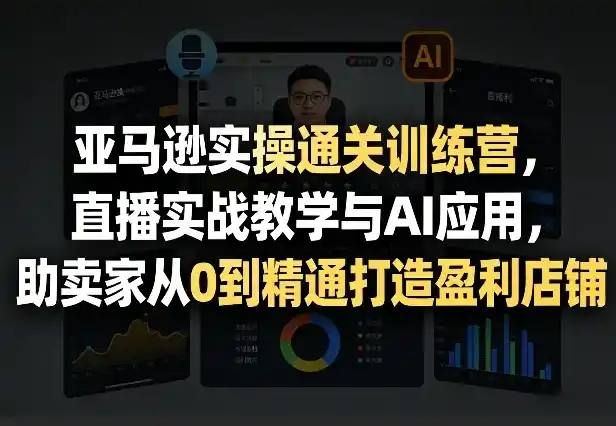 亚马逊实操通关训练营，直播实战教学与AI应用，助卖家从0到精通打造盈利店铺(更新8月8日)-翻身路网创