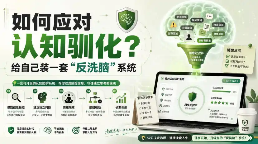 付费文章：如何应对认知驯化？给自己装一套“反洗脑”系统-翻身路网创