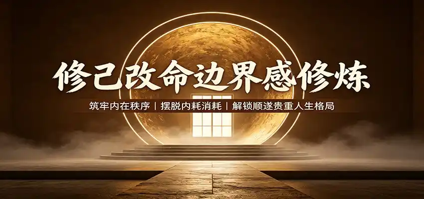 修己改命边界感修炼：筑牢内在秩序，摆脱内耗消耗，解锁顺遂贵重人生格局-翻身路网创