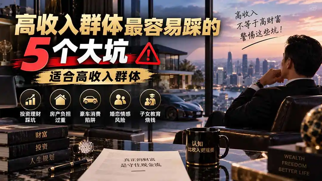 付费文章：高收入群体最容易踩的5个大坑，适合高收入群体-翻身路网创