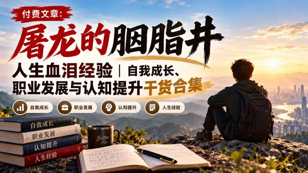 付费文章：屠龙的胭脂井人生血泪经验｜自我成长、职业发展与认知提升干货合集-翻身路网创