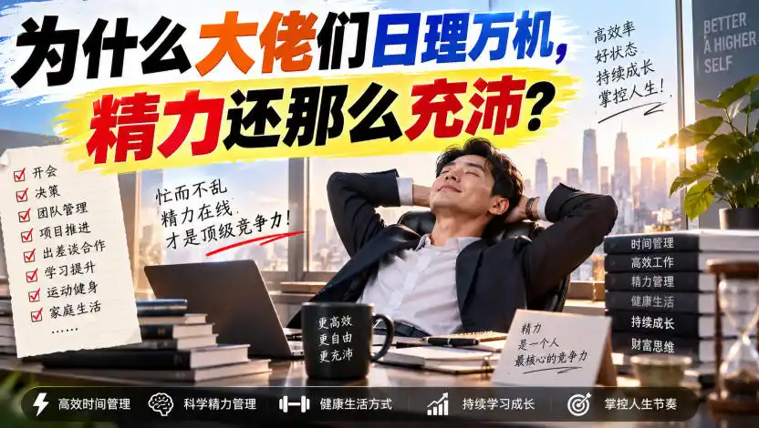 付费文章：为什么大佬们日理万机，精力还那么充沛？-翻身路网创