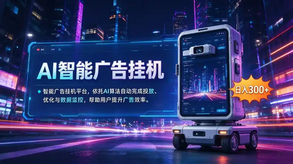 AI 智能广告挂机｜AI 自动运行，轻松托管广告任务-翻身路网创
