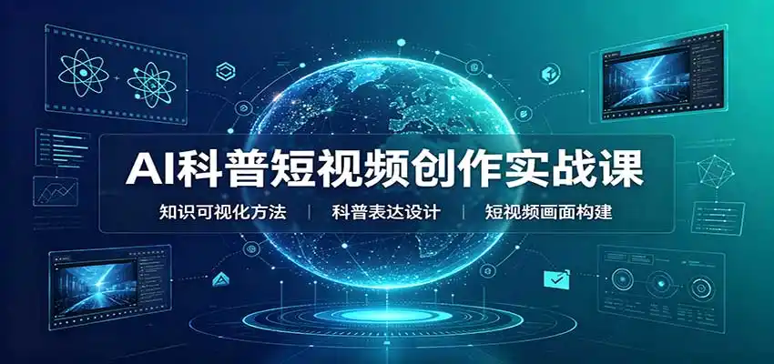AI科普短视频创作实战课：配套要点文档，文案与视频提示词模板教学-翻身路网创