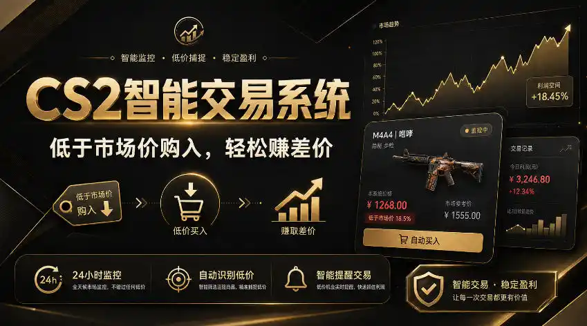 CS2智能交易系统，轻松賺差价|自动运行，无需自己挂G|数据支持任何形式验证【揭秘】-翻身路网创