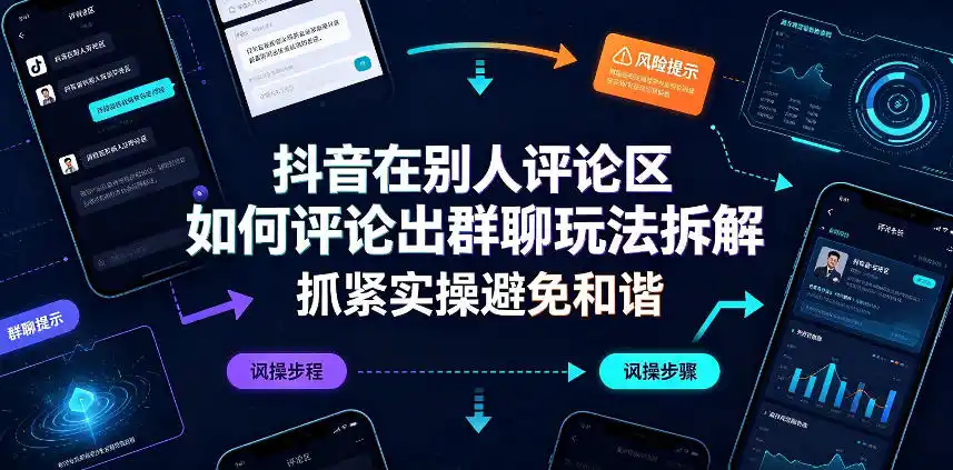 抖音在别人评论区如何评论出群聊玩法拆解,抓紧实操避免和谐-翻身路网创