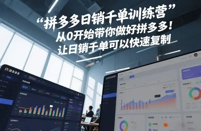 拼多多日销千单训练营，从0开始带你做好拼多多，让日销千单可以快速复制(更新26年8月)-翻身路网创