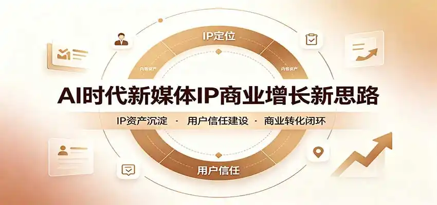 AI时代新媒体IP商业增长新思路：摒弃复杂运营套路，用极简思维打通获客路径-翻身路网创