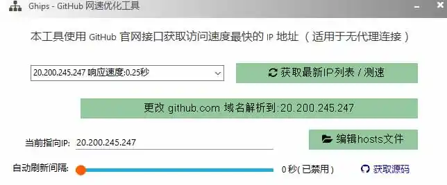 图片[1]-GitHub网速优化工具！让你更快速的打开Github，自动响应最快的节点，轻量级开源工具， Ghips-翻身路网创