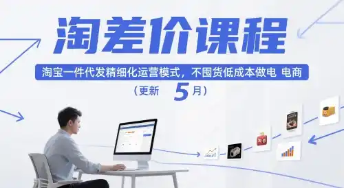 淘差价课程，淘宝一件代发精细化运营模式，不囤货低成本做电商(更新26年8月23日)-翻身路网创